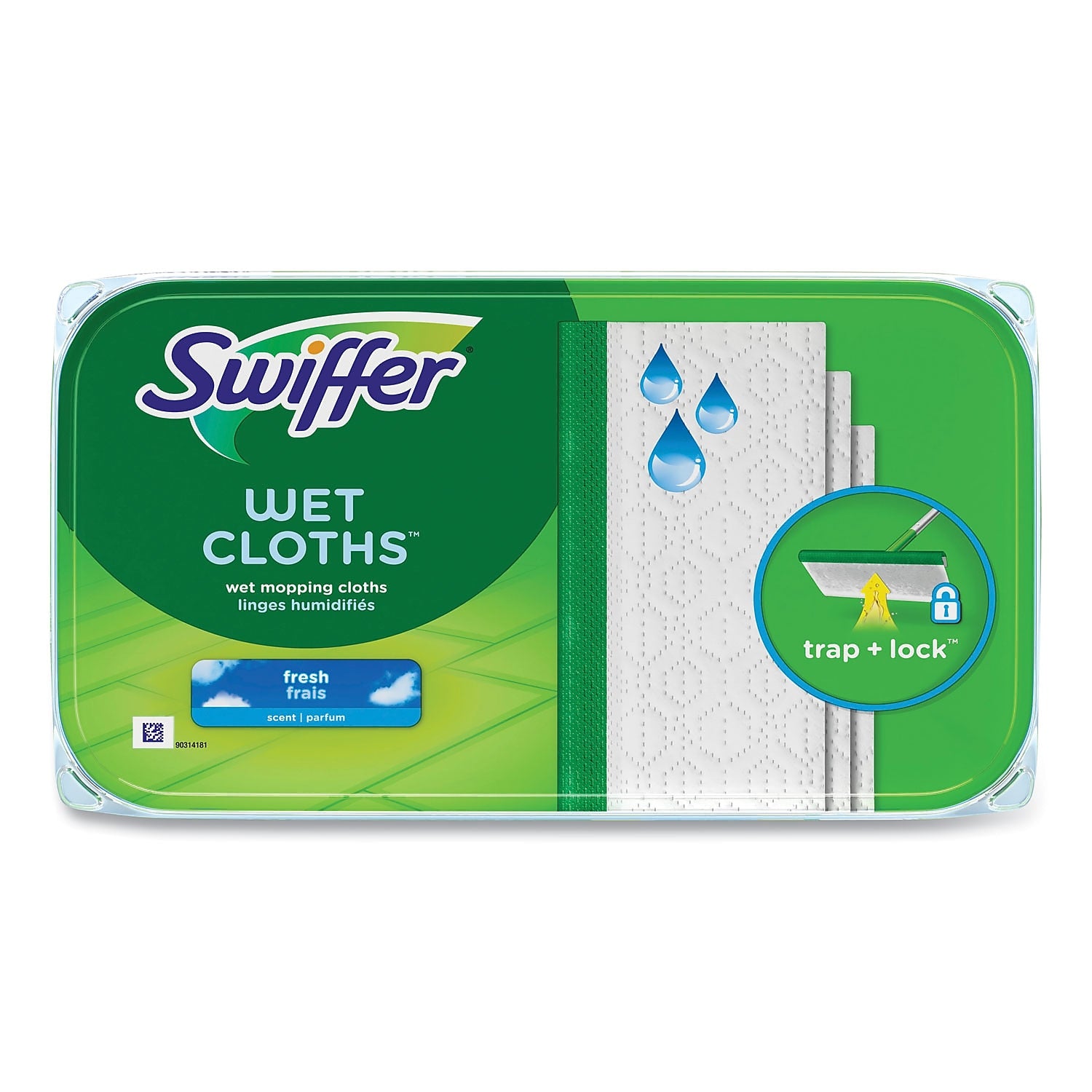 Swiffer Wet Mop Refill Cloths, Fresh Scent, White, 72/Carton (80374006)