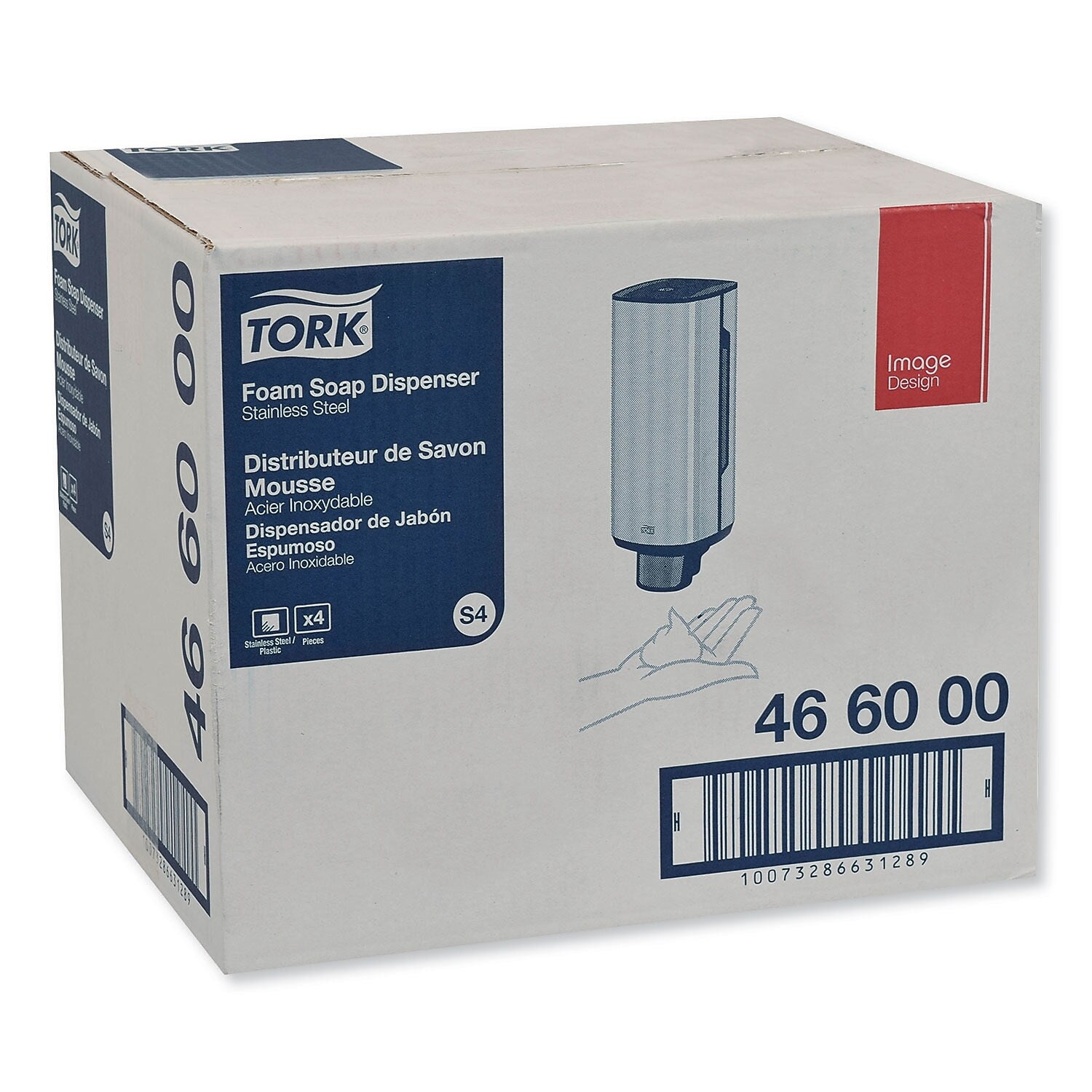 Tork Universal 466000 Wall Mounted Hand Soap Dispenser, Stainless Steel (TRK466000)