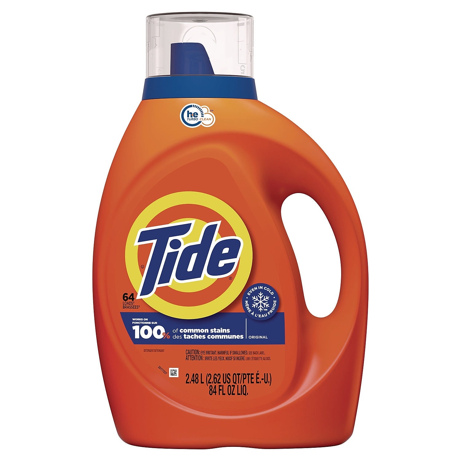 Tide HE Liquid Laundry Detergent, Tide® Original, 64 Loads, 84 oz., 4/Carton (40217)