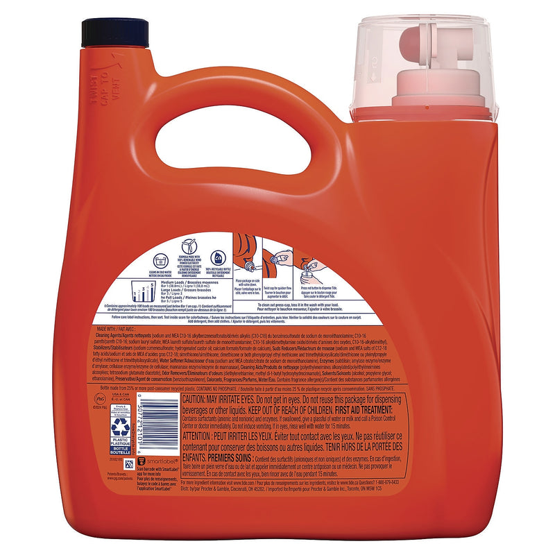 Tide Liquid Laundry Detergent, Original, 100 Loads, 132 oz., 4/Carton (80718334)