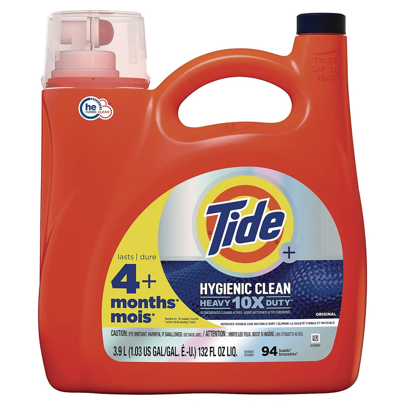 Tide Plus Febreze Liquid Laundry Detergent, Original, 94 Loads, 132 oz., 4/Carton (80737288)