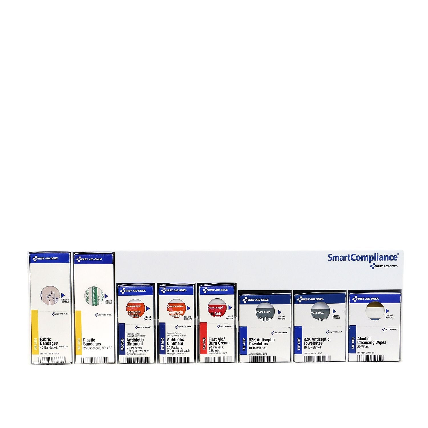 First Aid Only RetroFit Plastic Clean Treat and Protect Kit, 20 People, 135 Pieces (91232)