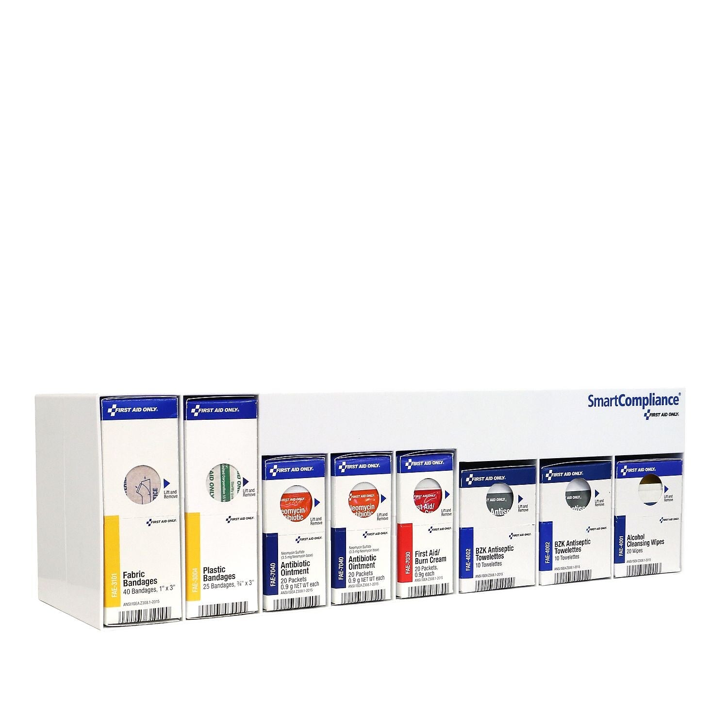 First Aid Only RetroFit Plastic Clean Treat and Protect Kit, 20 People, 135 Pieces (91232)