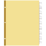AbilityOne SKILCRAFT Insertable Tab Dividers, 8-Tab, Yellow (7530-01-703-5694)