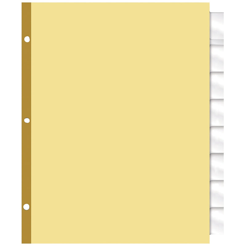 AbilityOne SKILCRAFT Insertable Tab Dividers, 8-Tab, Yellow (7530-01-703-5694)