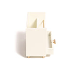 U Brands Juliet 2-Compartment Pine Wood Letter Sorter with Drawer, White/Gold (3464U00-24)