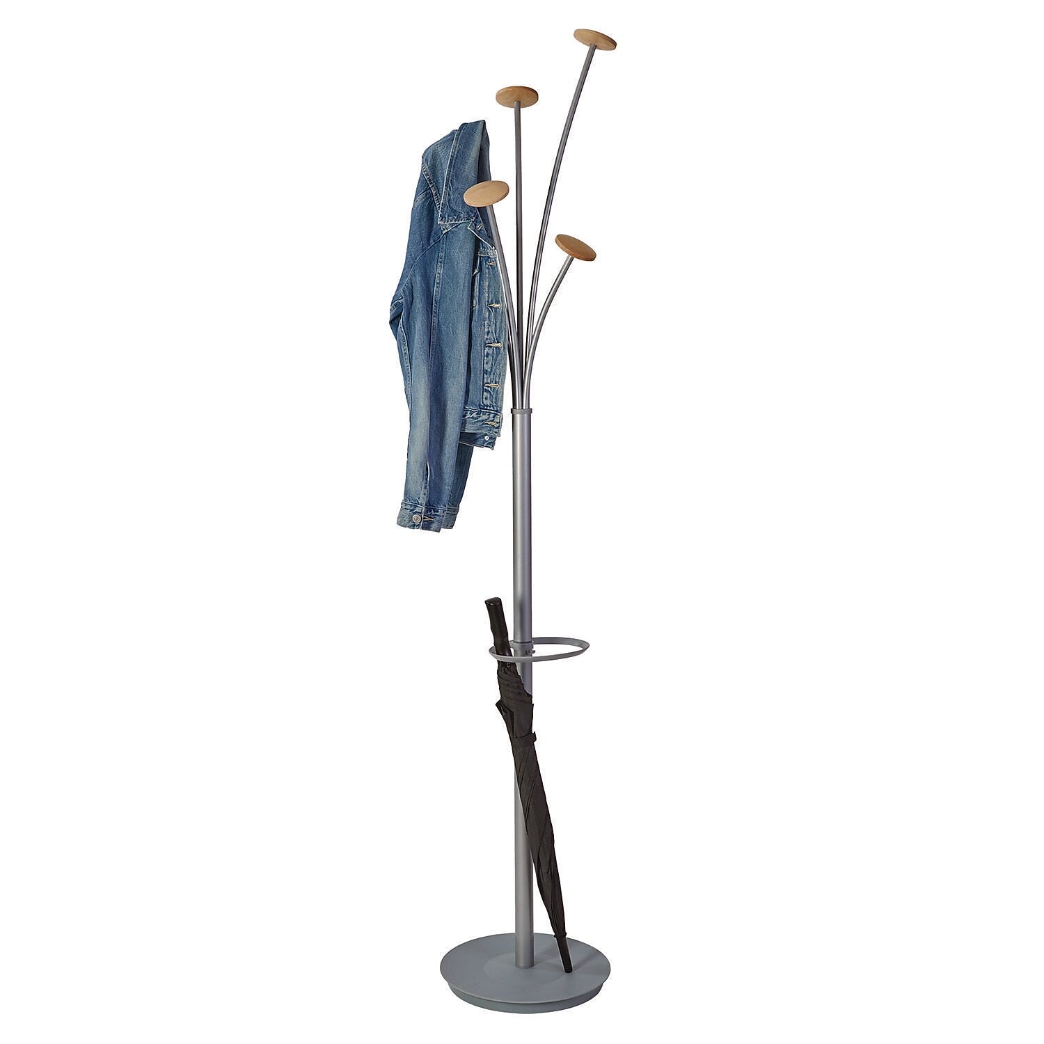Alba Festival Coat Tree, Silver, Metal (PMFESTWM)