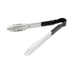 Carlisle Dura-Kool Tongs, Stainless Steel, 9.5", Silver/Black (60756003)