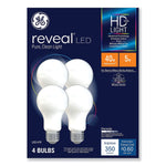 GE Reveal HD+ 5 Watts White LED Commercial Bulb, 4/Pack (46650)