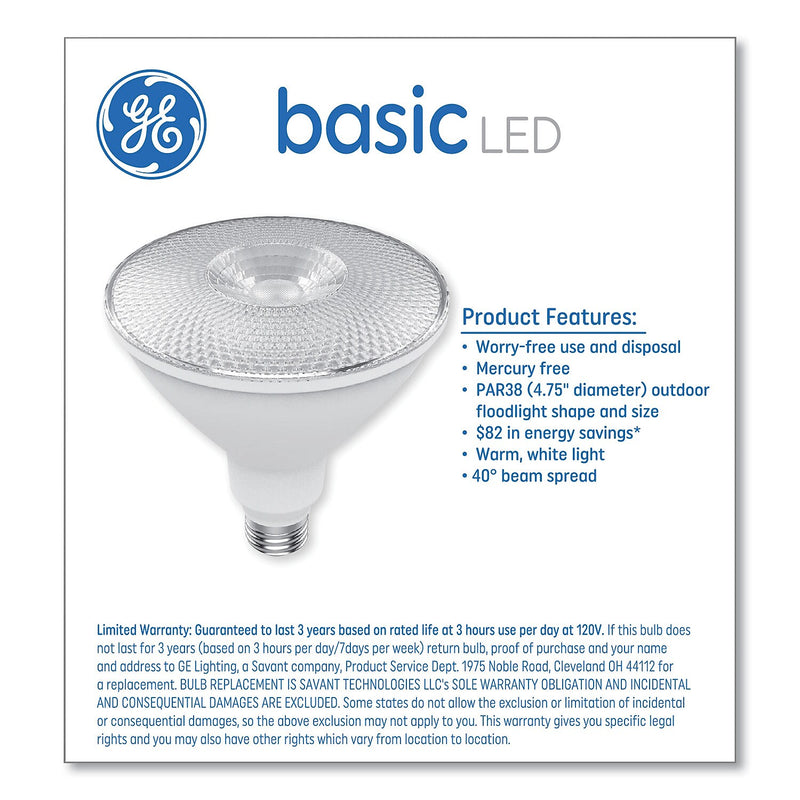 GE Basic 15 Watts Warm White LED Flood & Spot Bulb (48266)