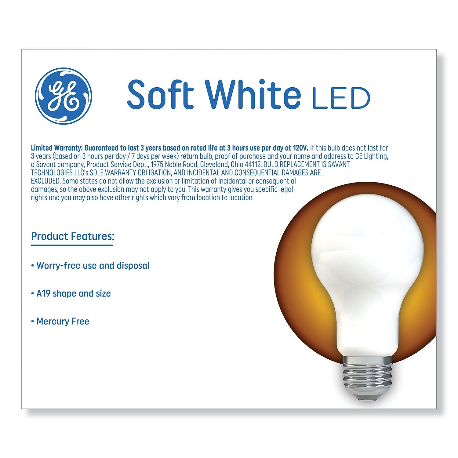 GE Classic 12 Watts Soft White LED Commercial Bulb, 2/Pack (93109188)