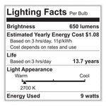GE Classic 9 Watts Daylight LED Commercial Bulb, 2/Pack (93109035)