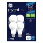 GE Reveal HD+ 8.5 Watts White LED Commercial Bulb, 4/Pack (93127795)