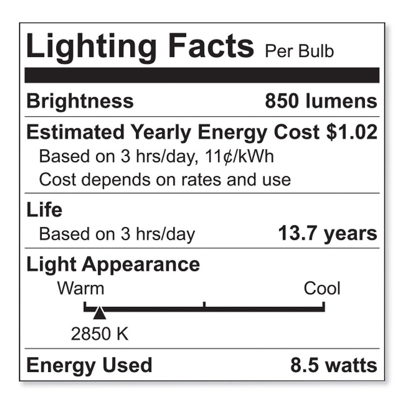 GE Reveal HD+ 8.5 Watts White LED Commercial Bulb, 4/Pack (93127795)