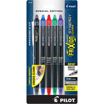 Pilot FriXion Synergy Clicker Erasable Gel Pen, Extra Fine Point, 0.5mm, Assorted Ink, 5/Pack (17354)