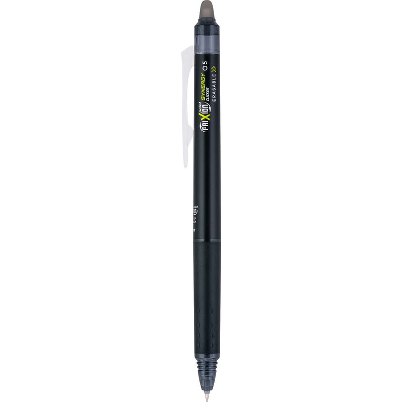Pilot FriXion Synergy Clicker Erasable Gel Pen, Extra Fine Point, 0.5mm, Black Ink, Dozen (17363)
