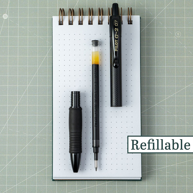 Pilot G2 Edge Premium Retractable Gel Pen, Fine Point, 0.7mm, Black Ink, Dozen (19855)