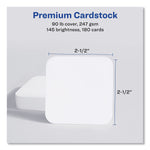 Avery Clean Edge Business Cards, 2.5" x 2.5", Matte, White, 180/Pack (35703)