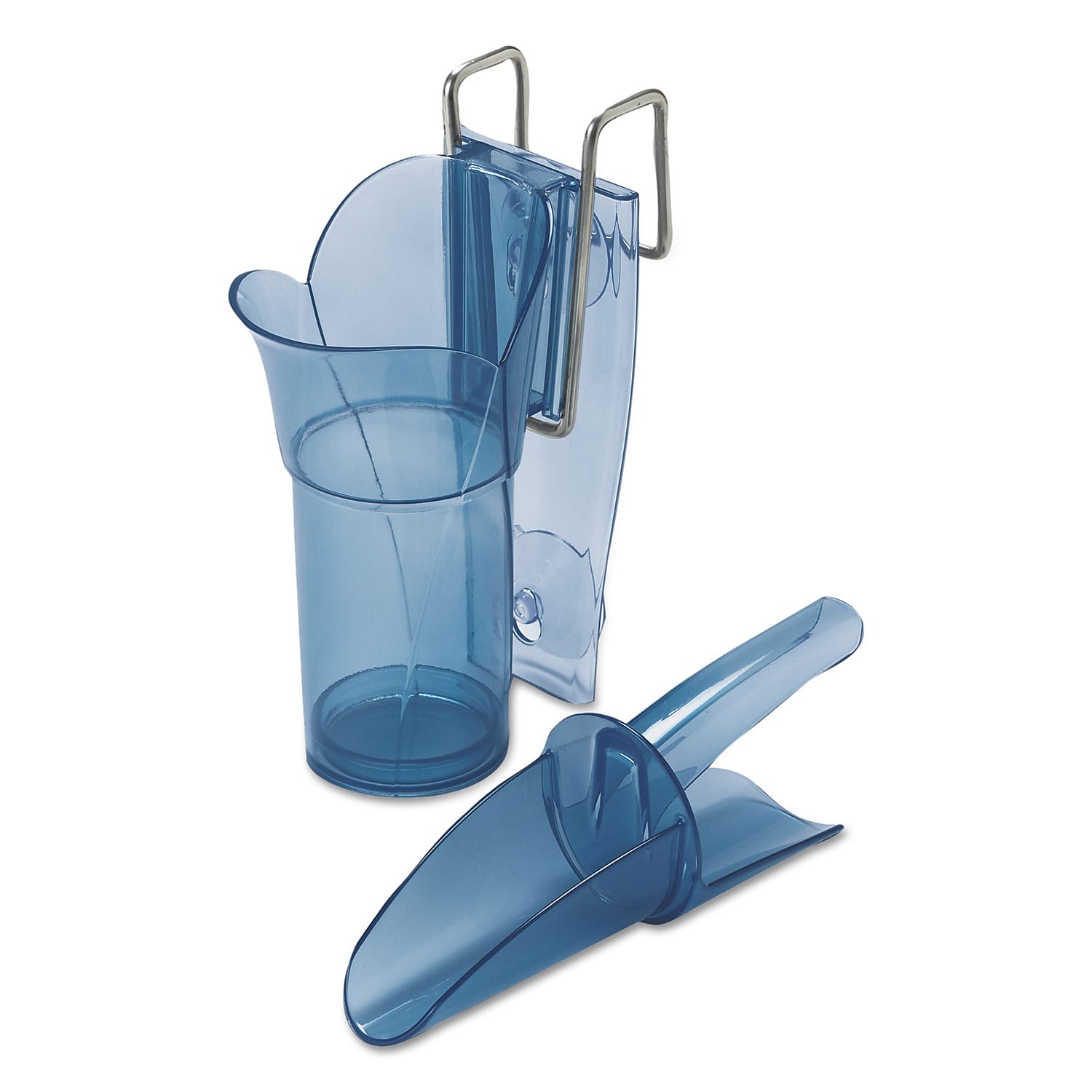 San Jamar Saf-T-Scoop and Guardian System for Ice Machines, 6-10 oz, Transparent Blue (SAN SI5000)