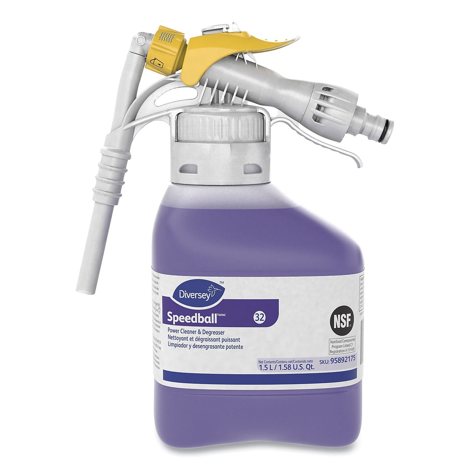 Diversey Speedball Power Cleaner and Degreaser, Citrus Scent, 50.7 oz., 2/Carton (95892175)