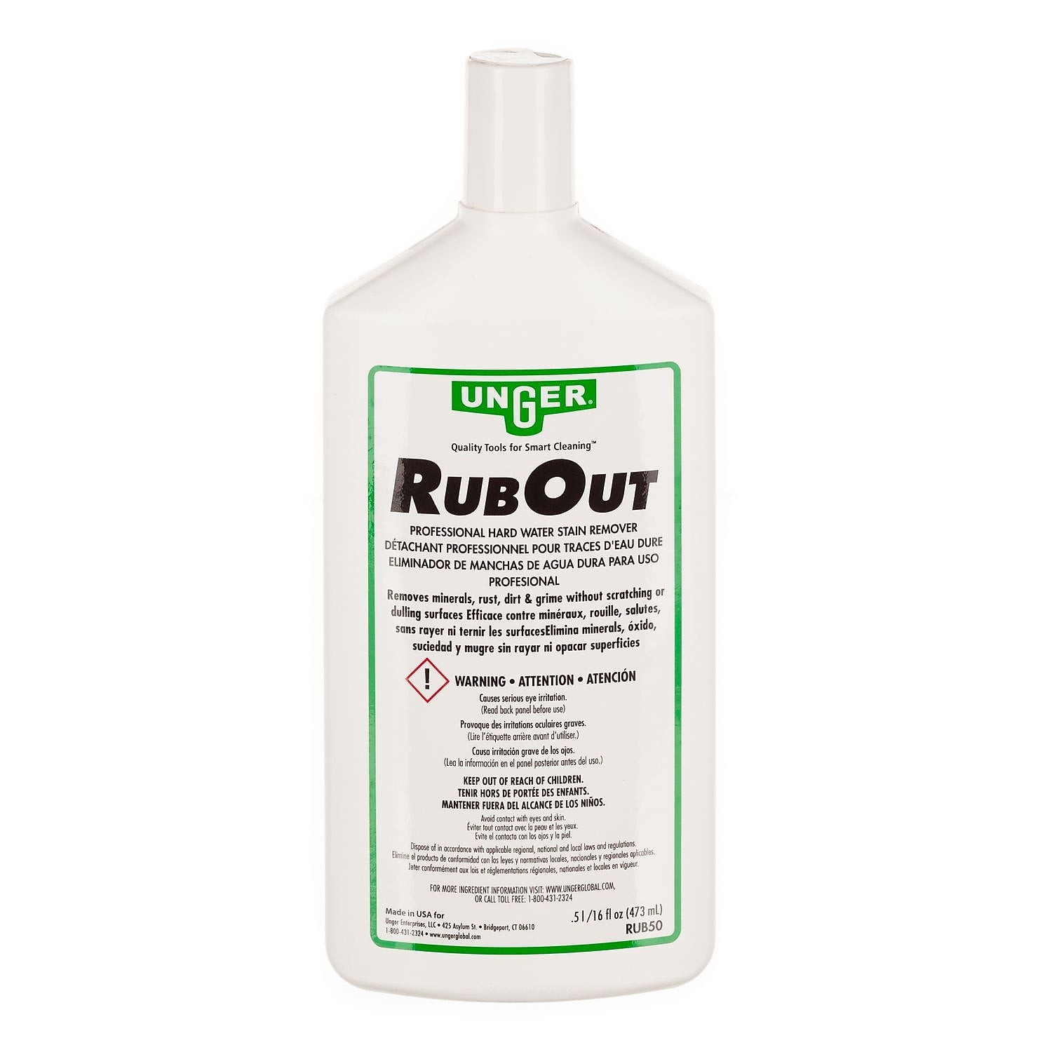 Unger RubOut Glass Cleaner, 16 oz., 12/Carton (UNGRUB50)
