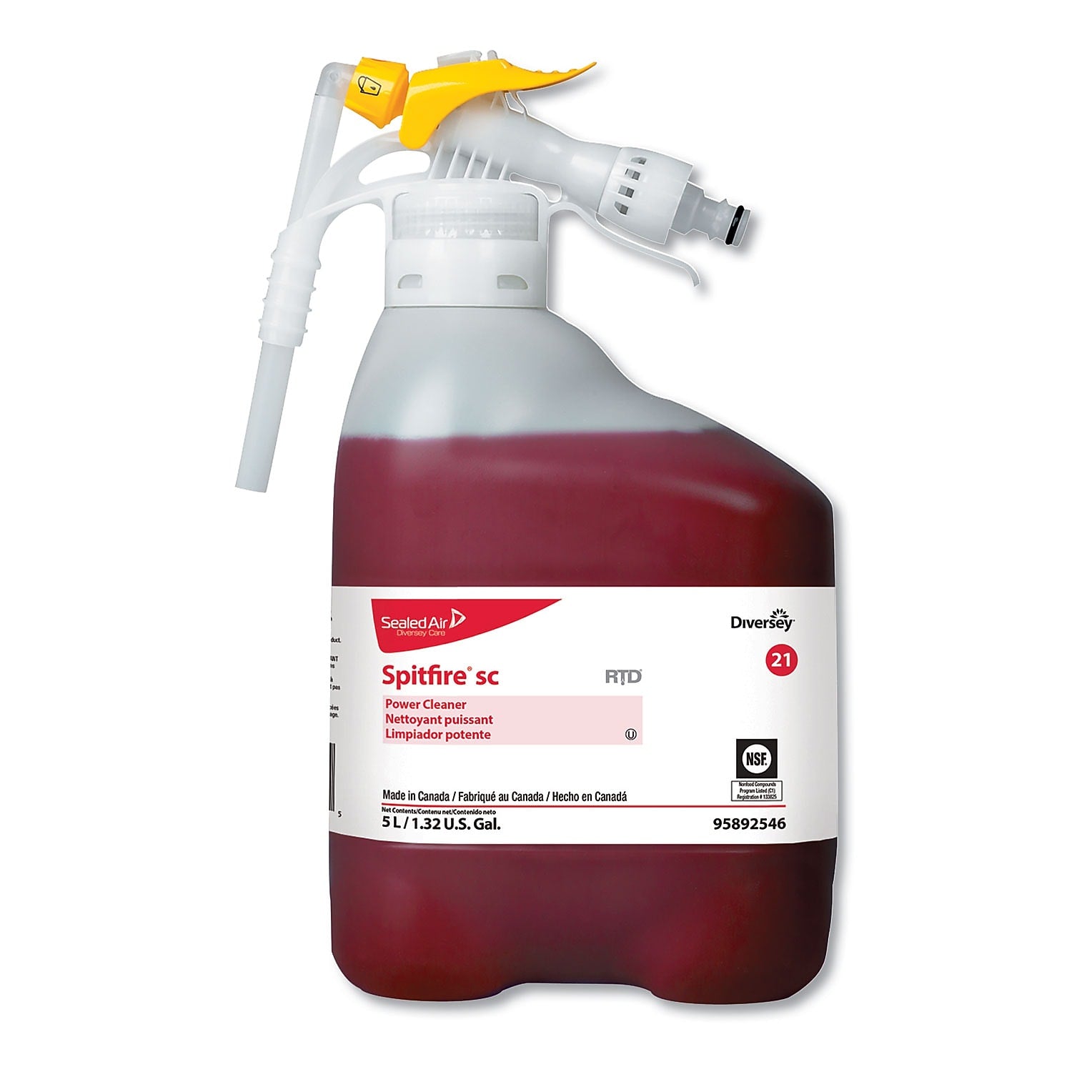 Diversey Spitfire SC Power Cleaner Degreaser, Pine Scent, 1.32 gal. (95892546)