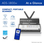 Brother ADS-1800W Wireless Compact Desktop Document Scanner