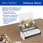 Brother ADS-1800W Wireless Compact Desktop Document Scanner