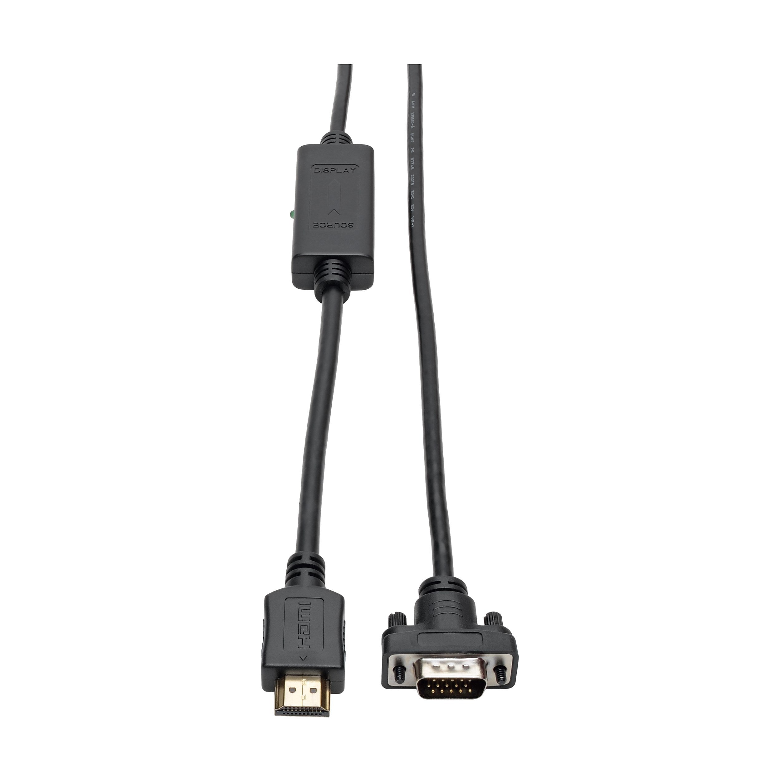Tripp Lite 6' SVGA to HDMI Video Cable, Male to Male, Black (P566-006-VGA)