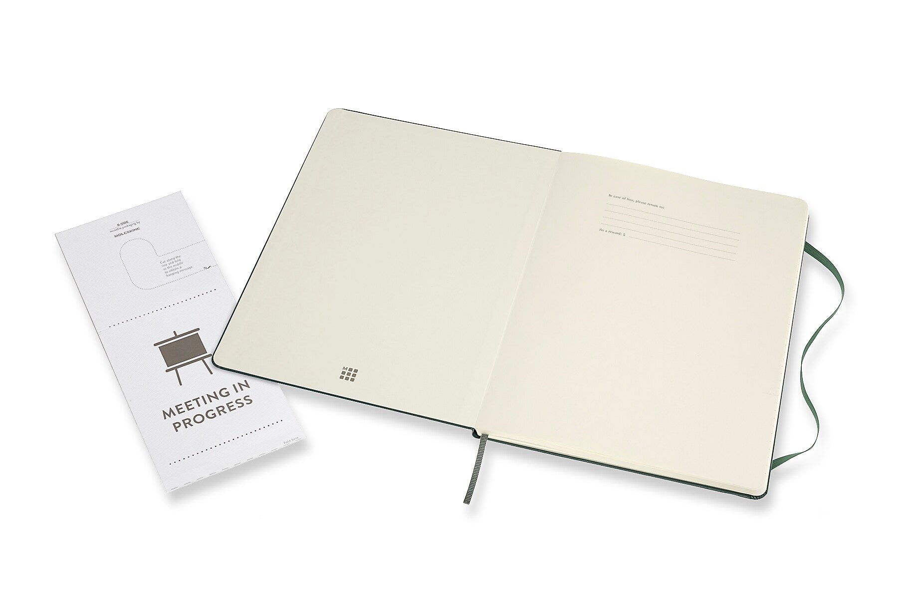 Moleskine Pro XL 1-Subject Professional Notebook, 7.5" x 9.75", Narrow Ruled, 192 Sheets, Green (620817)