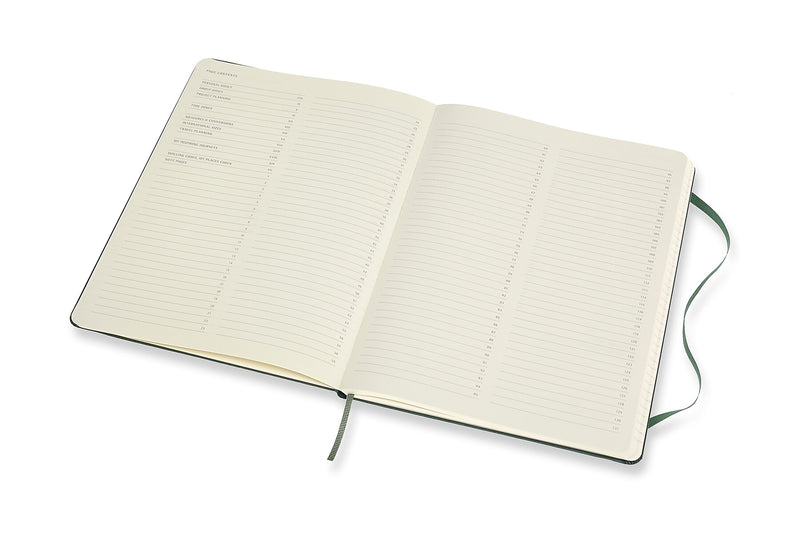 Moleskine Pro XL 1-Subject Professional Notebook, 7.5" x 9.75", Narrow Ruled, 192 Sheets, Green (620817)