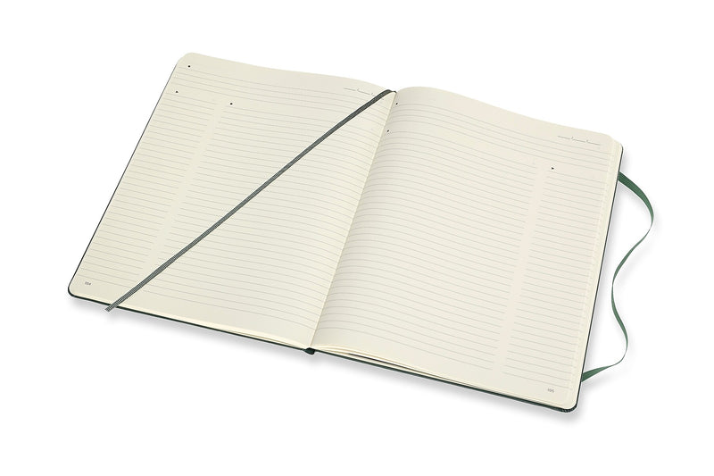 Moleskine Pro XL 1-Subject Professional Notebook, 7.5" x 9.75", Narrow Ruled, 192 Sheets, Green (620817)