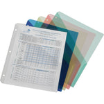 AbilityOne SKILCRAFT 3-ring Slash Pocket Asst. File Jackets, Letter, 8 1/2" x 11" Sheet Size, 5/Pack