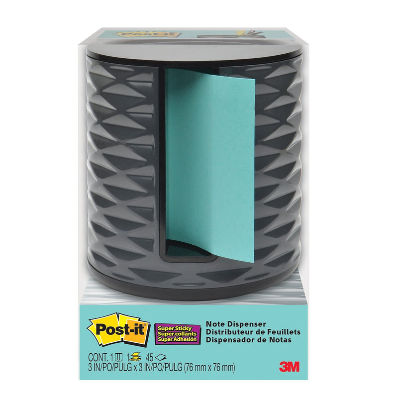 Post-it Pop-up Vertical Dispenser for 3" x 3" Notes, Black/Gray (ABS-330-B)
