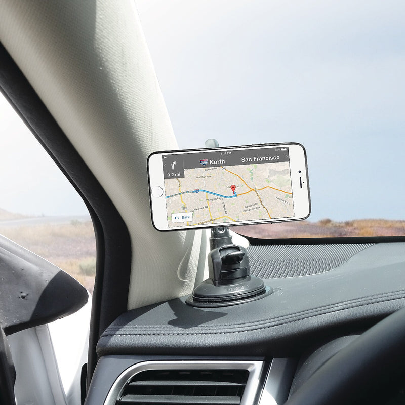 Macally Magnetic Cell Phone Car Dashboard Mount, Black (MGRIPMAGXL)