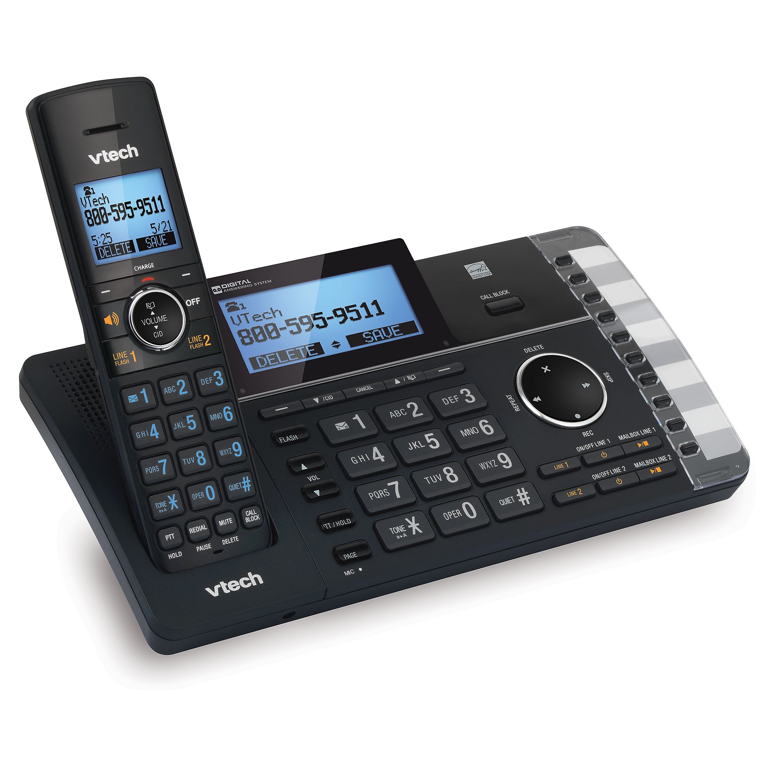 VTech DS6251 1-Handset Cordless Telephone, Black