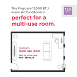 Frigidaire 12,000 BTU Smart Window Air Conditioner with Remote, WiFi Enabled, White (FHWW124WD1)
