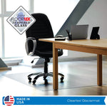 Floortex Glaciermat Carpet & Hard Floor Chair Mat, 36" x 42", Crystal Clear Glass (FC123642EG)