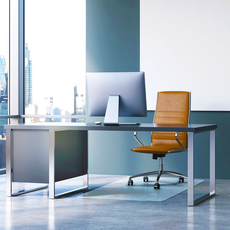 Floortex Glaciermat Carpet & Hard Floor Chair Mat, 36" x 42", Crystal Clear Glass (FC123642EG)