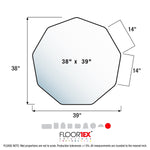 Floortex Cleartex 9Mat Hard Floor Chair Mat, 38" x 39", Clear Polycarbonate (FC121001009R)