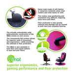 Floortex 9Mat Hard Floor Gaming Chair Mat, 38" x 39", Pink Polycarbonate (FC121001009RC)