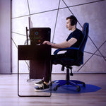 Floortex 9Mat Hard Floor Gaming Chair Mat, 38" x 39", Blue Polycarbonate (FC121001009RBL)