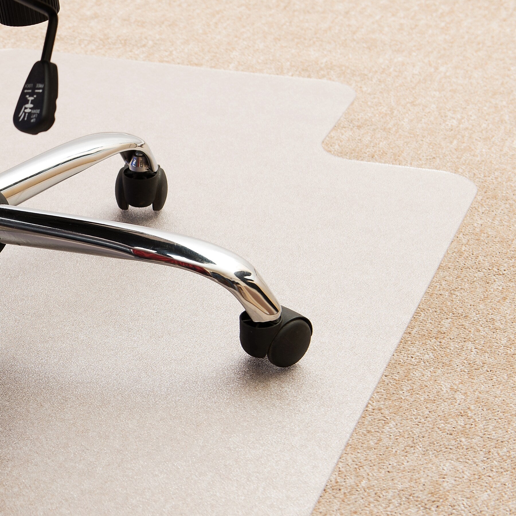 Floortex Evolutionmat Carpet Chair Mat with Lip, 36" x 48", For Standard-Pile Carpet, Clear Enhanced Polymer (ECO113648LP)
