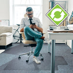 Floortex Evolutionmat Carpet Chair Mat with Lip, 36" x 48", For Standard-Pile Carpet, Clear Enhanced Polymer (ECO113648LP)
