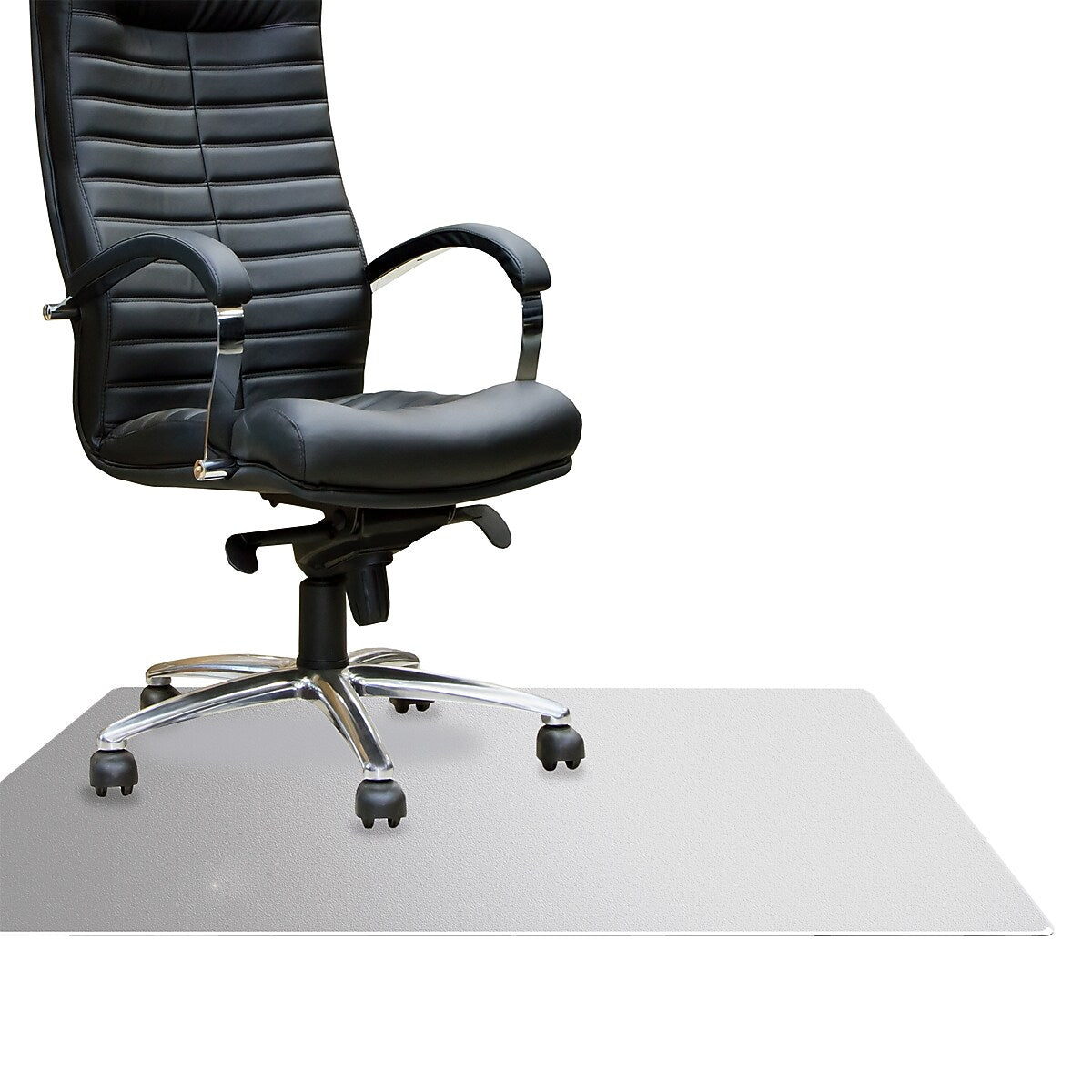 Floortex Cleartex Megamat Carpet & Hard Floor Chair Mat, 46" x 53", Clear Polycarbonate (FCM121345ER)