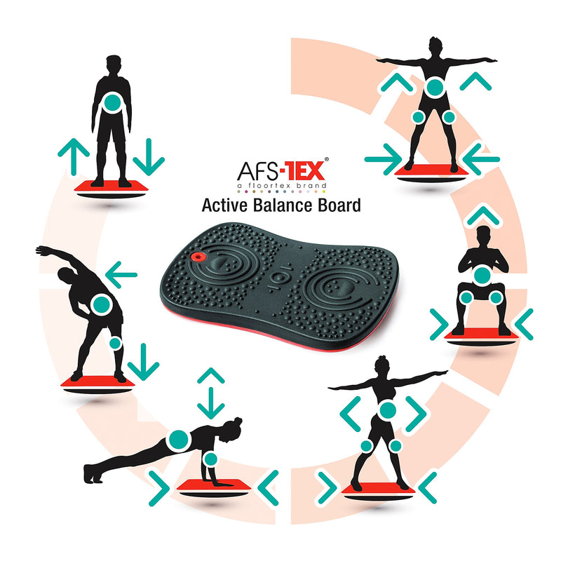 Floortex AFS-TEX Anti-Fatigue Balance Board, Midnight Black, 300 lbs. Capacity (FCWB1420ABK)