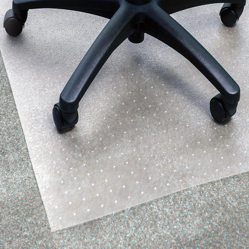 Floortex Cleartex Advantagemat Carpet Chair Mat, 48" x 118", Designed for Low-Pile Carpet, Clear PVC (FR1130025EV)