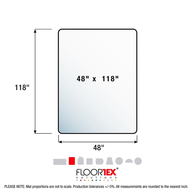 Floortex Cleartex Ultimat XXL Hard Floor Chair Mat, 48" x 118", Clear Polycarbonate (1230019ER)