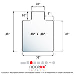 Floortex Cleartex AdvantagematPlus Hard Floor Chair Mat with Lip, 36" x 48", Clear APET (NCCMFLAS0003)
