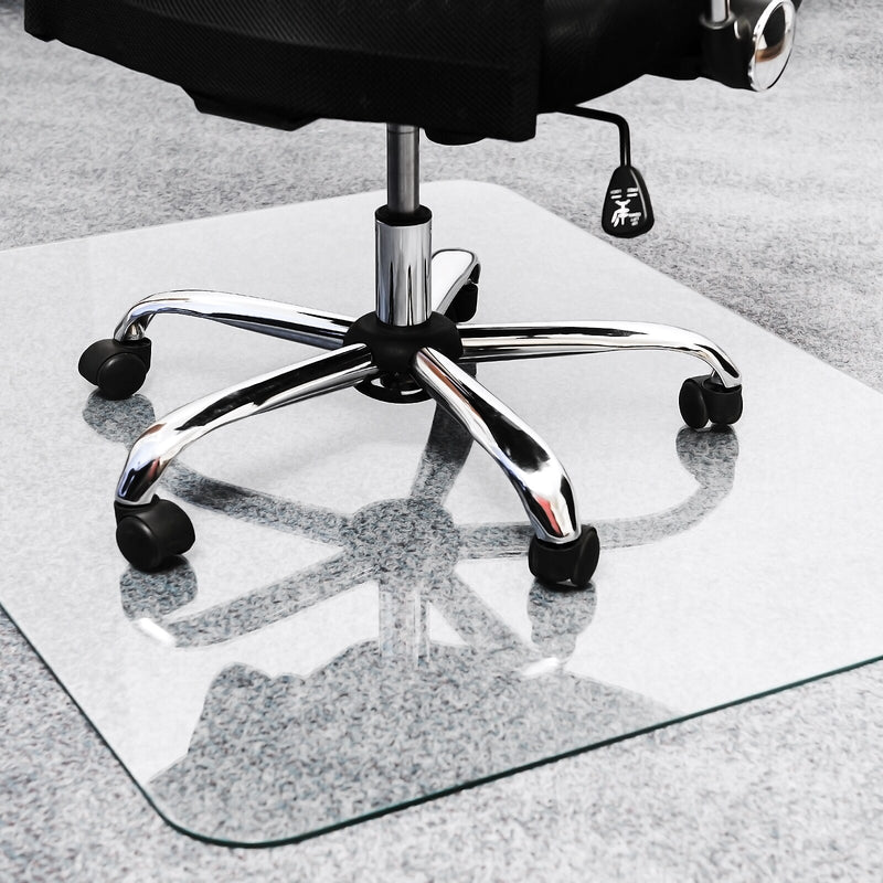 Floortex Glaciermat Carpet & Hard Floor Chair Mat, 36" x 40", Crystal Clear Glass (NCCMFLGL0012)